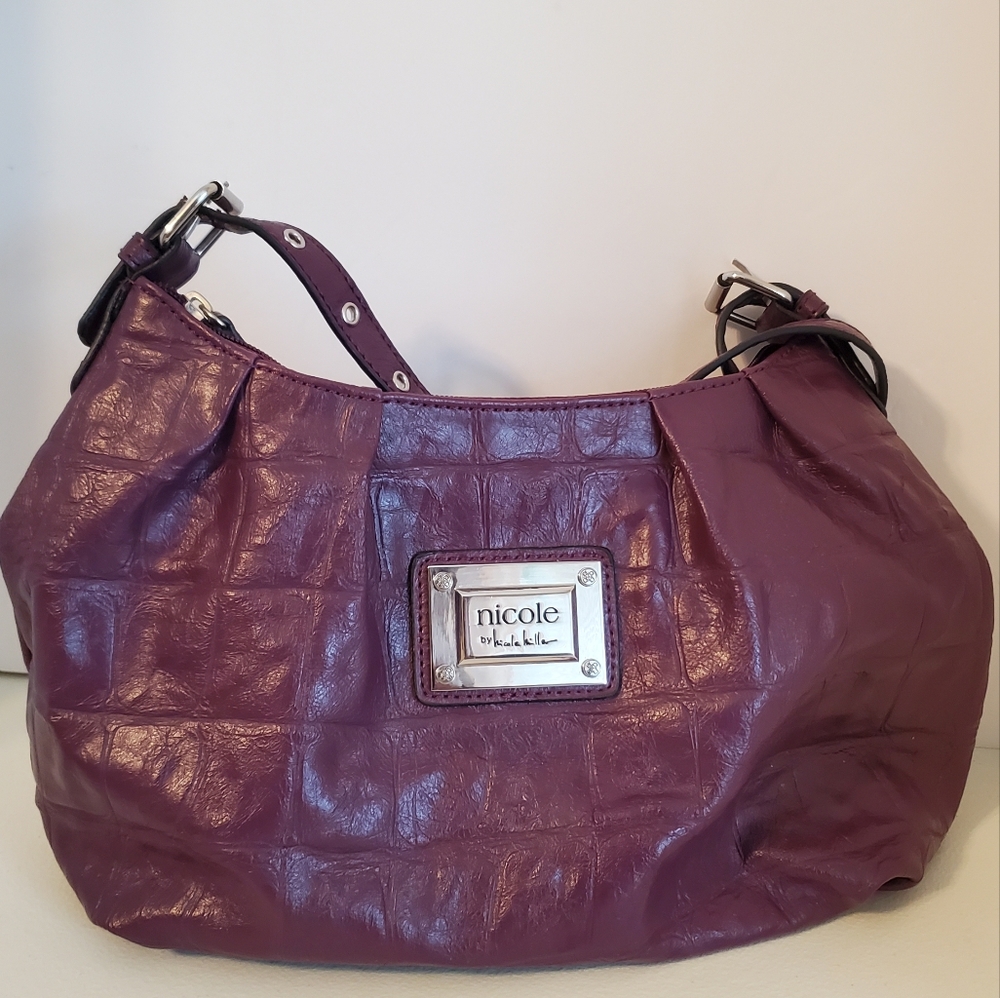 Nicole Miller Purple Shoulder Bag Purse